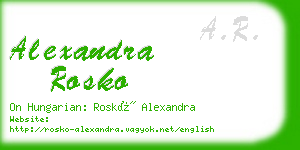 alexandra rosko business card